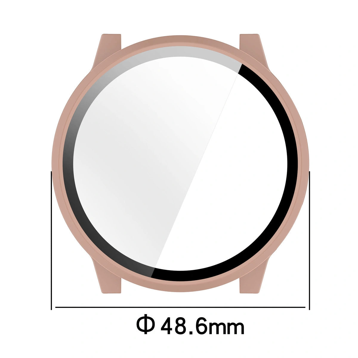 Schutzhülle mit Glas für Garmin Venu 4 45 mm, Bizon Case Watch Adamo, Rosa