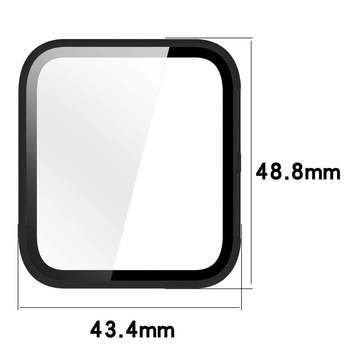 Schutzhülle mit Glas für Garmin Venu X1, Bizon Case Watch Adamo, Schwarz