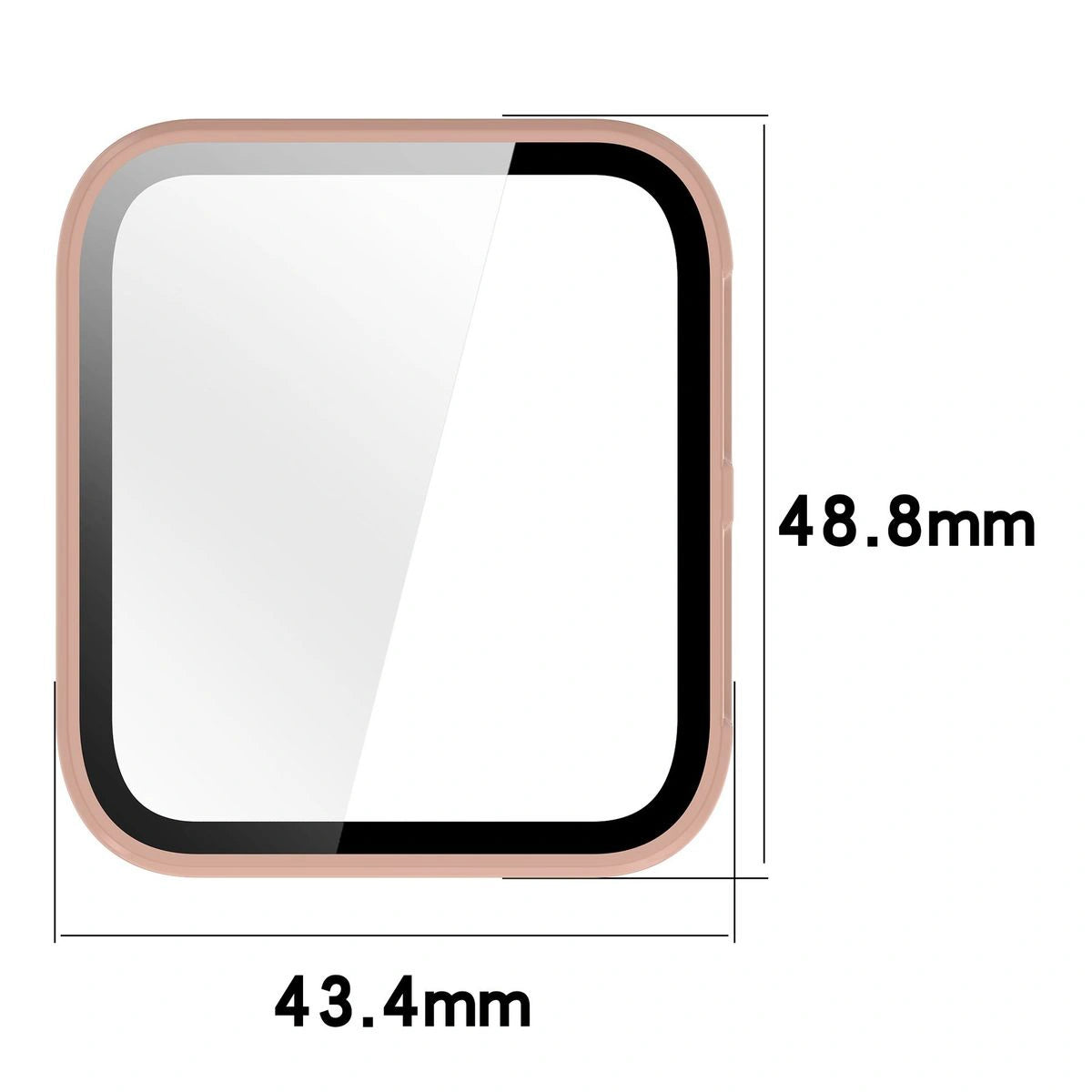 Schutzhülle mit Glas für Garmin Venu X1, Bizon Case Watch Adamo, Rosa