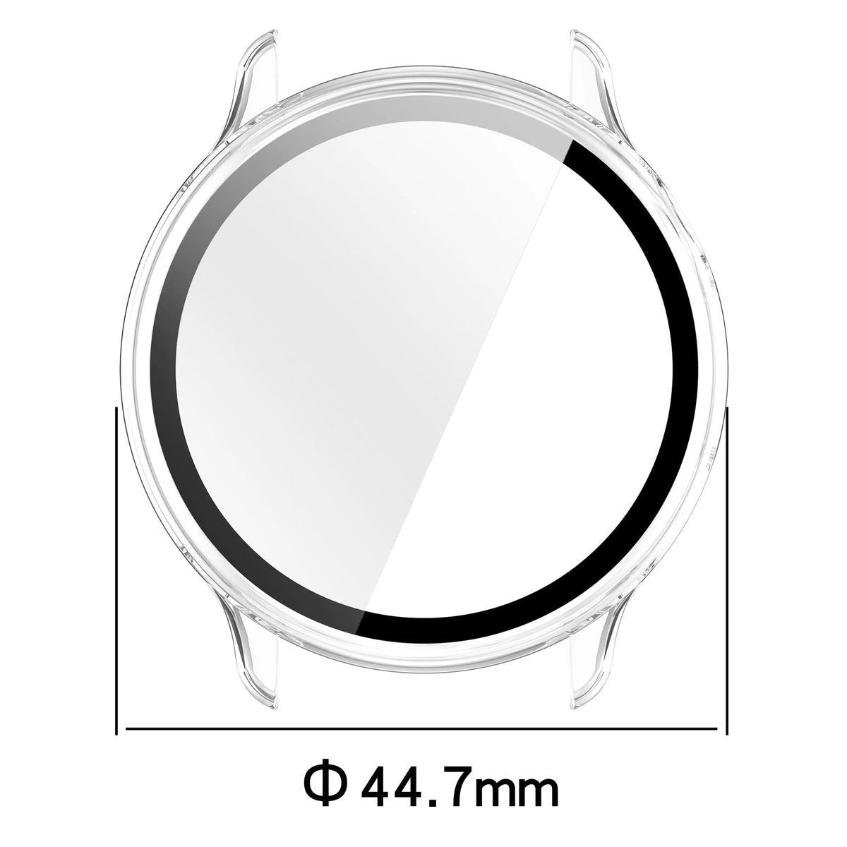Schutzhülle mit Glas für Garmin Vivoactive 6, Bizon Case Watch Adamo, Trasparent