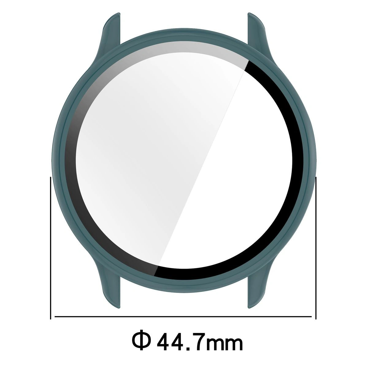 Schutzhülle mit Glas für Garmin Vivoactive 6, Bizon Case Watch Adamo, Grün