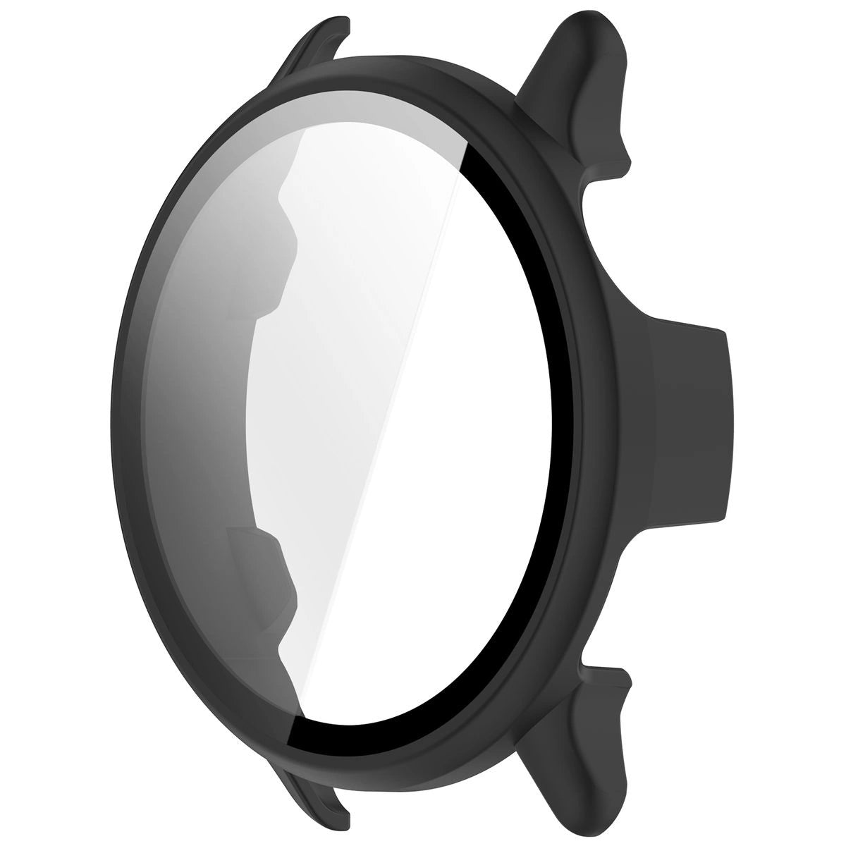 Schutzhülle mit Glas für Garmin Vivoactive 6, Bizon Case Watch Adamo, mattes Schwarz