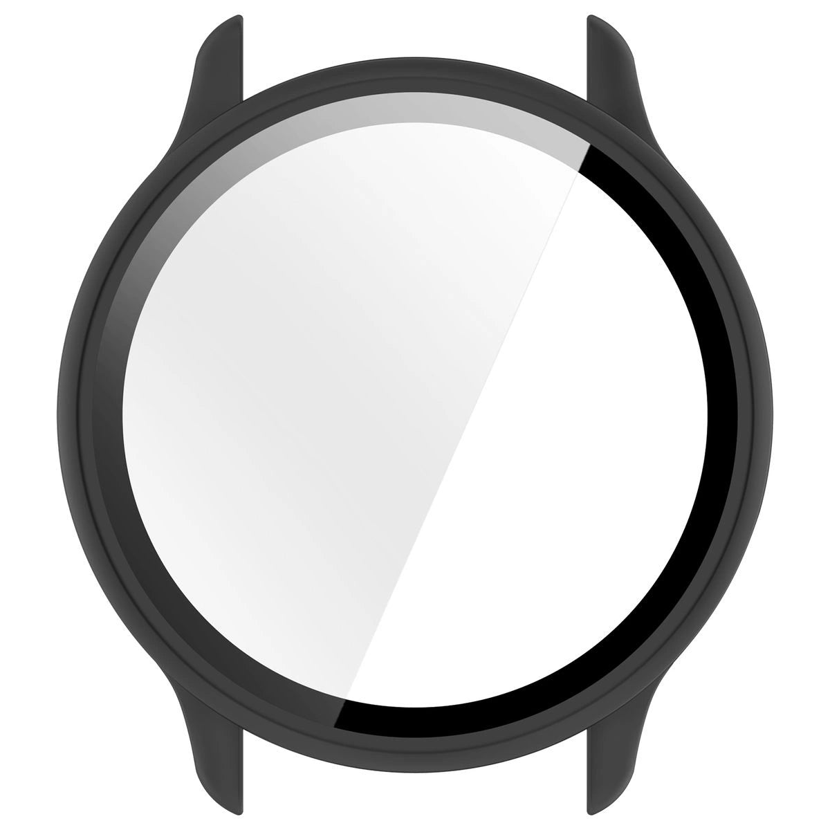 Schutzhülle mit Glas für Garmin Vivoactive 6, Bizon Case Watch Adamo, mattes Schwarz