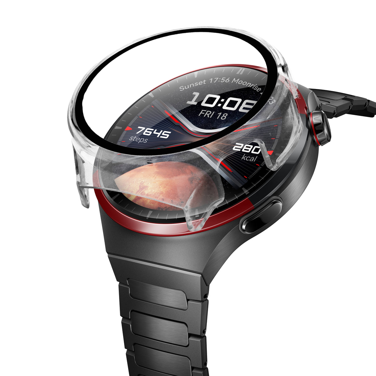 Schutzhülle für Huawei Watch 4 Pro Space Edition, Bizon Case Watch Adamo, Transparent