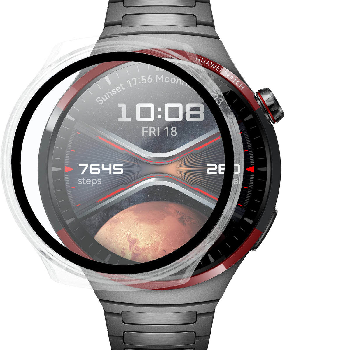 Schutzhülle für Huawei Watch 4 Pro Space Edition, Bizon Case Watch Adamo, Transparent