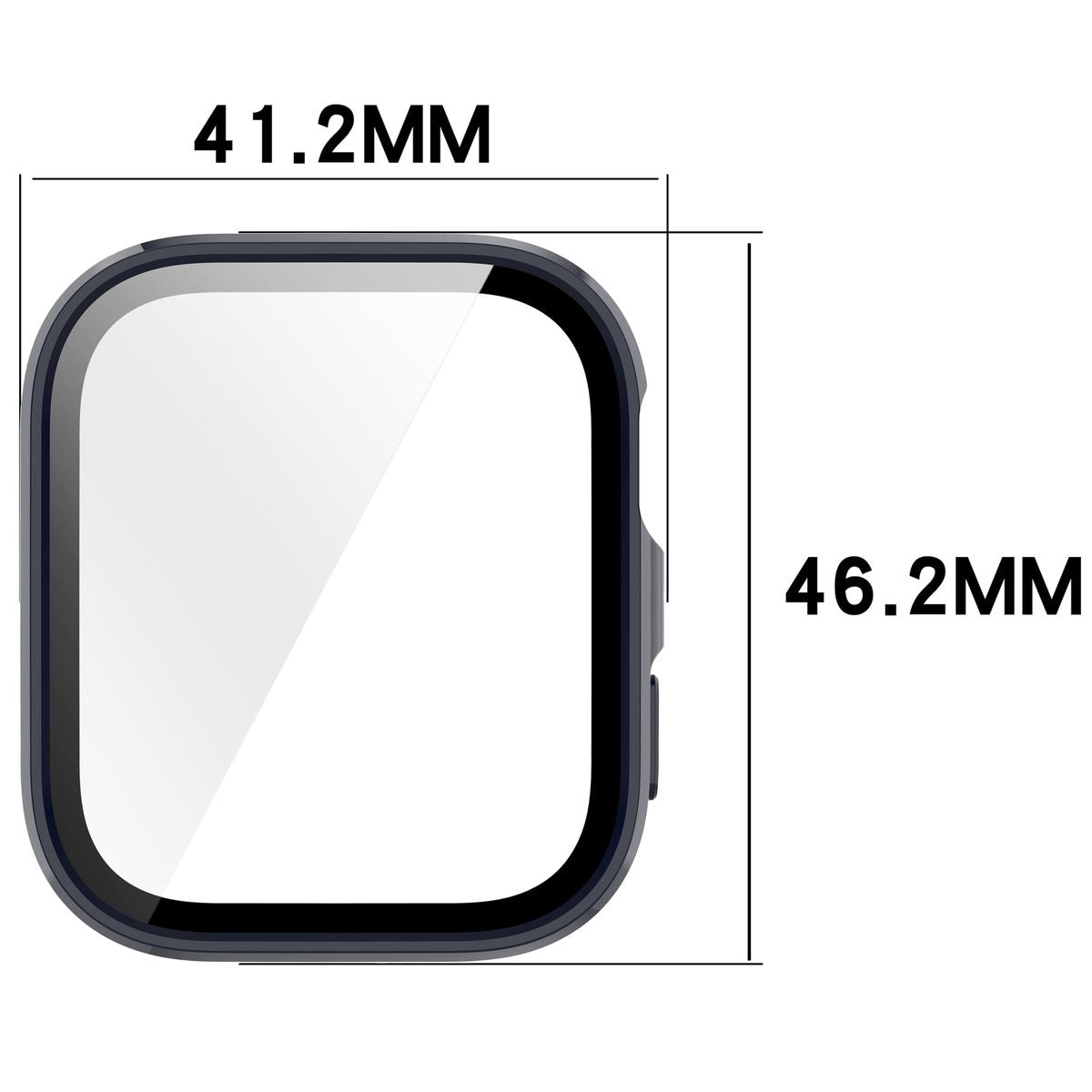 Schutzhülle mit Glas für Huawei Watch Fit 4, Bizon Case Watch Adamo, Blau