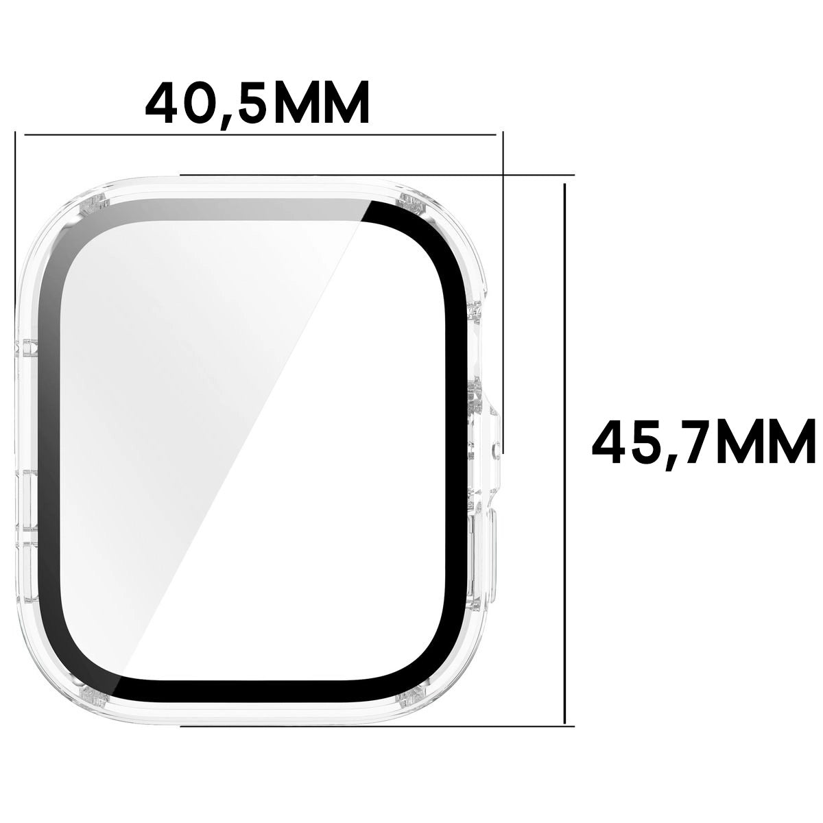 Schutzhülle mit Glas für Huawei Watch Fit 4, Bizon Case Watch Adamo, Transparent