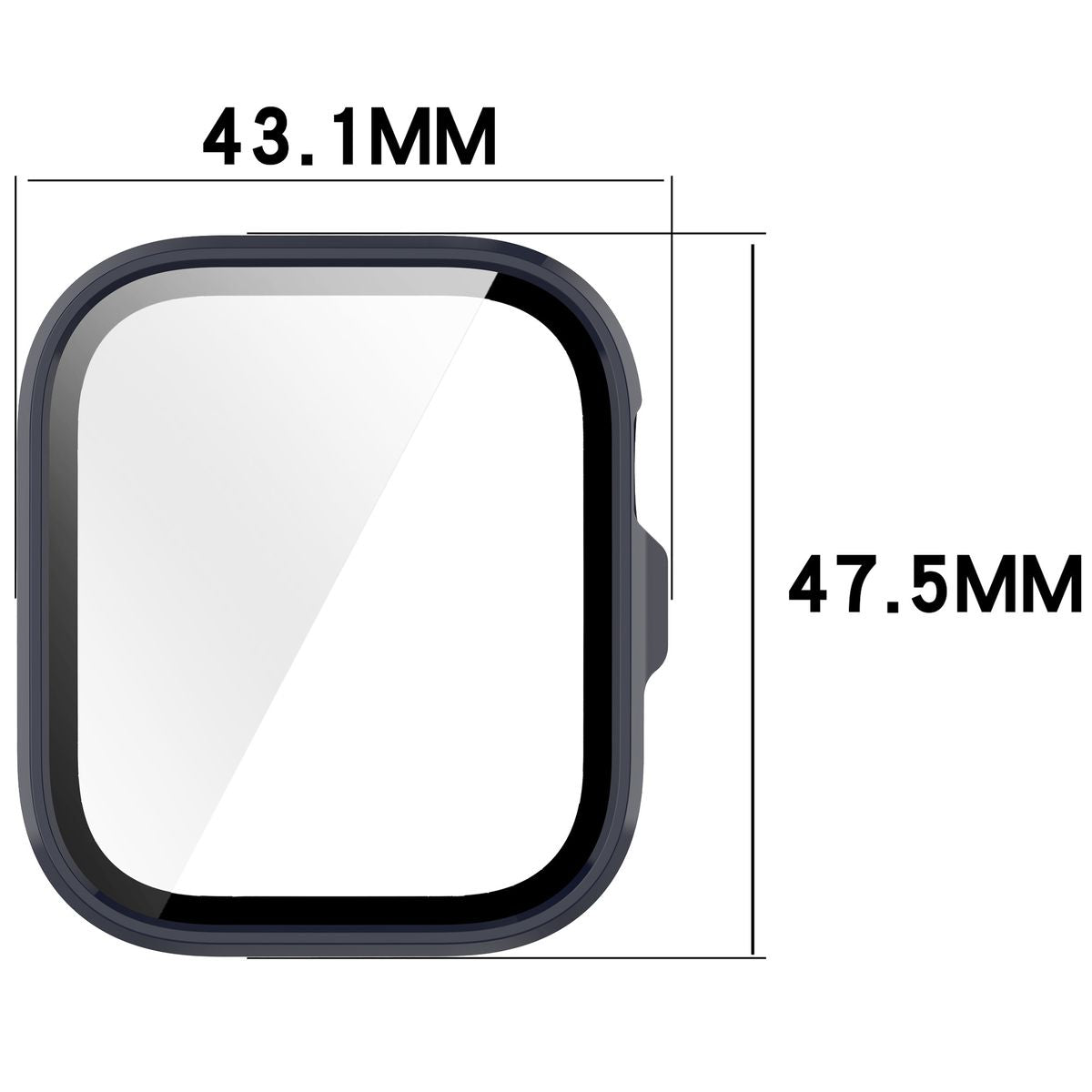 Schutzhülle mit Glas für Huawei Watch Fit 4 Pro, Bizon Case Watch Adamo, Blau