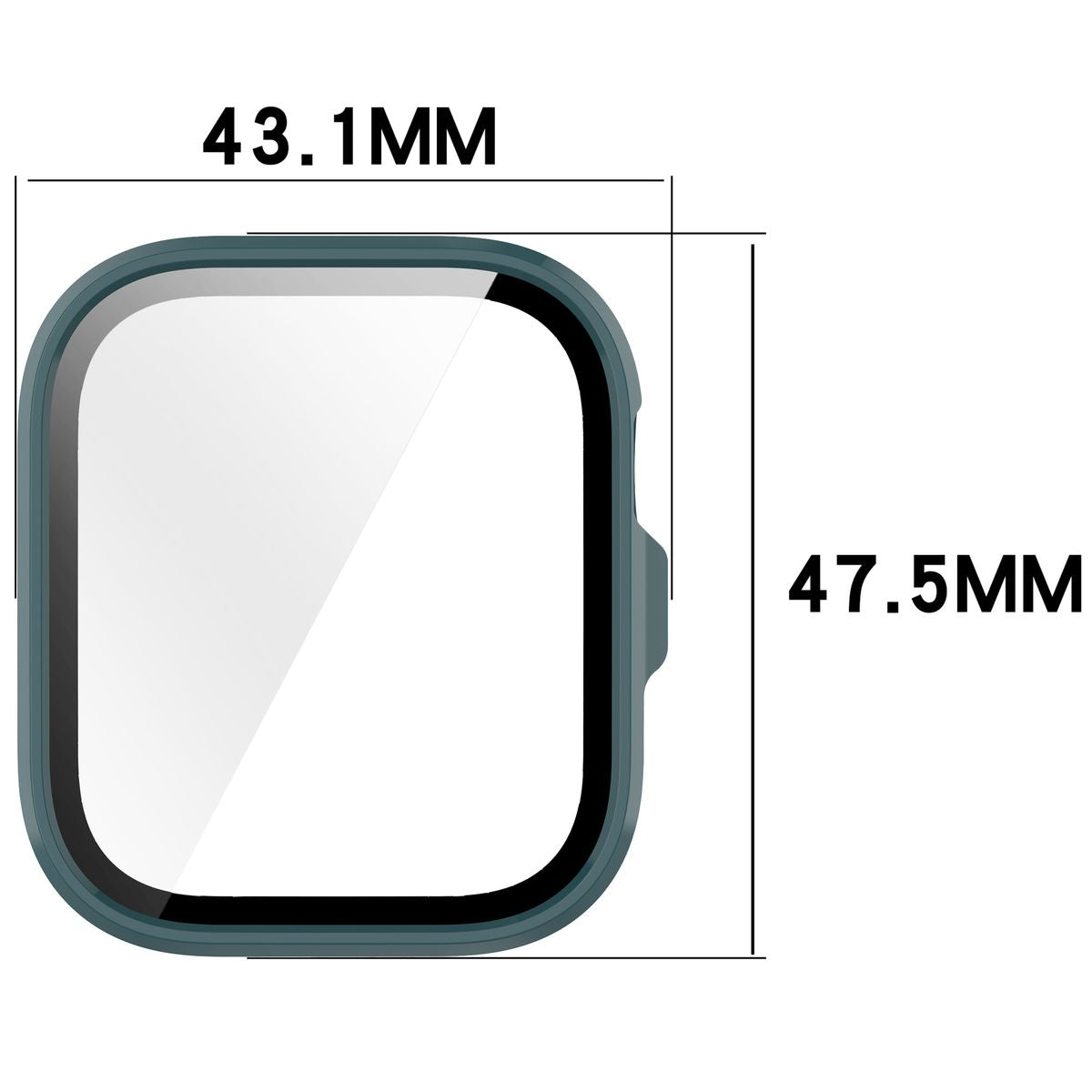 Schutzhülle mit Glas für Huawei Watch Fit 4 Pro, Bizon Case Watch Adamo, Grün