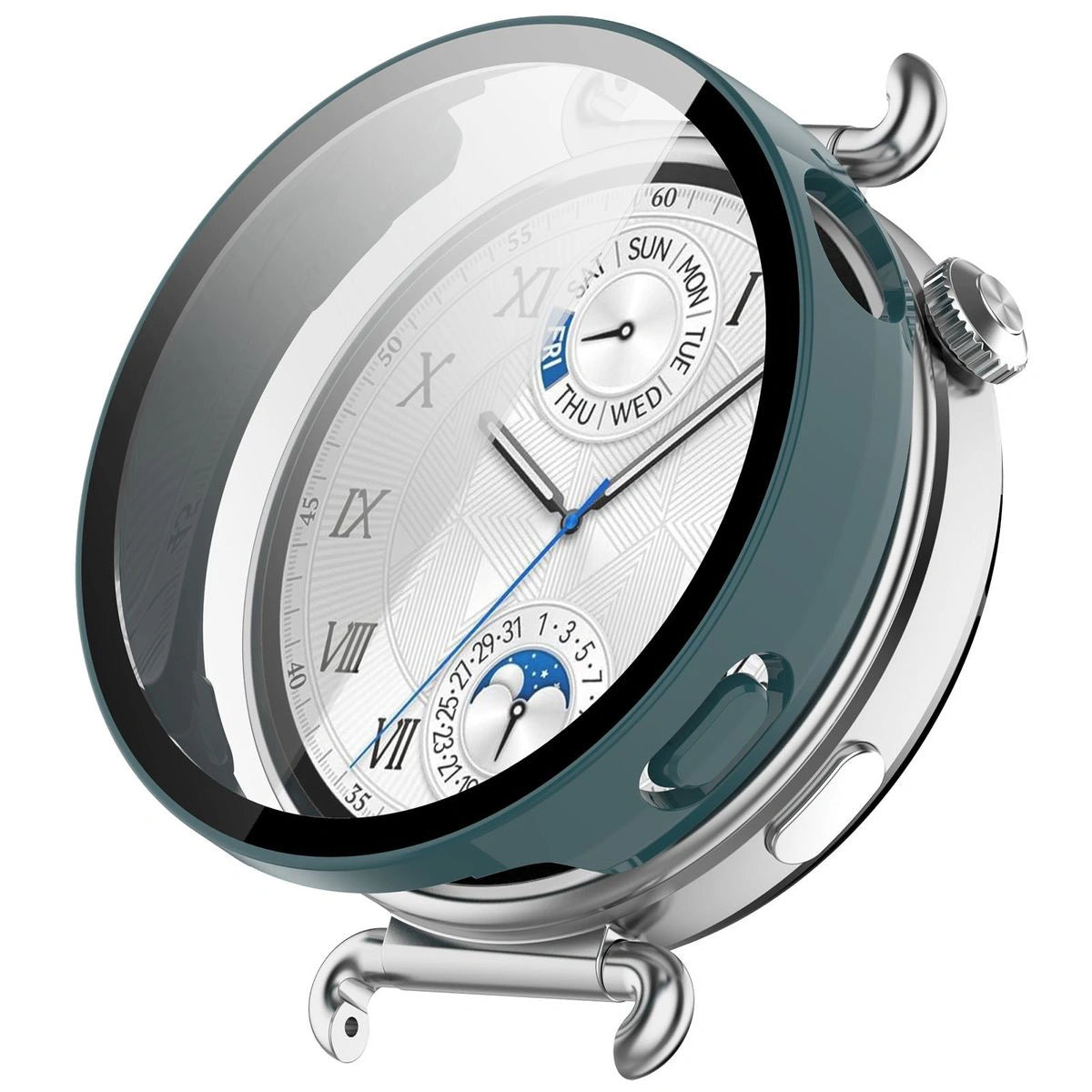Schutzhülle mit Glas für Huawei Watch GT6 41 mm. Bizon Case Watch Adamo, Grün