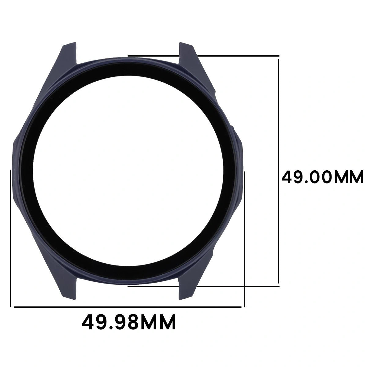 Schutzhülle mit Glas für Huawei Watch GT6 46 mm. Bizon Case Watch Adamo, Blau