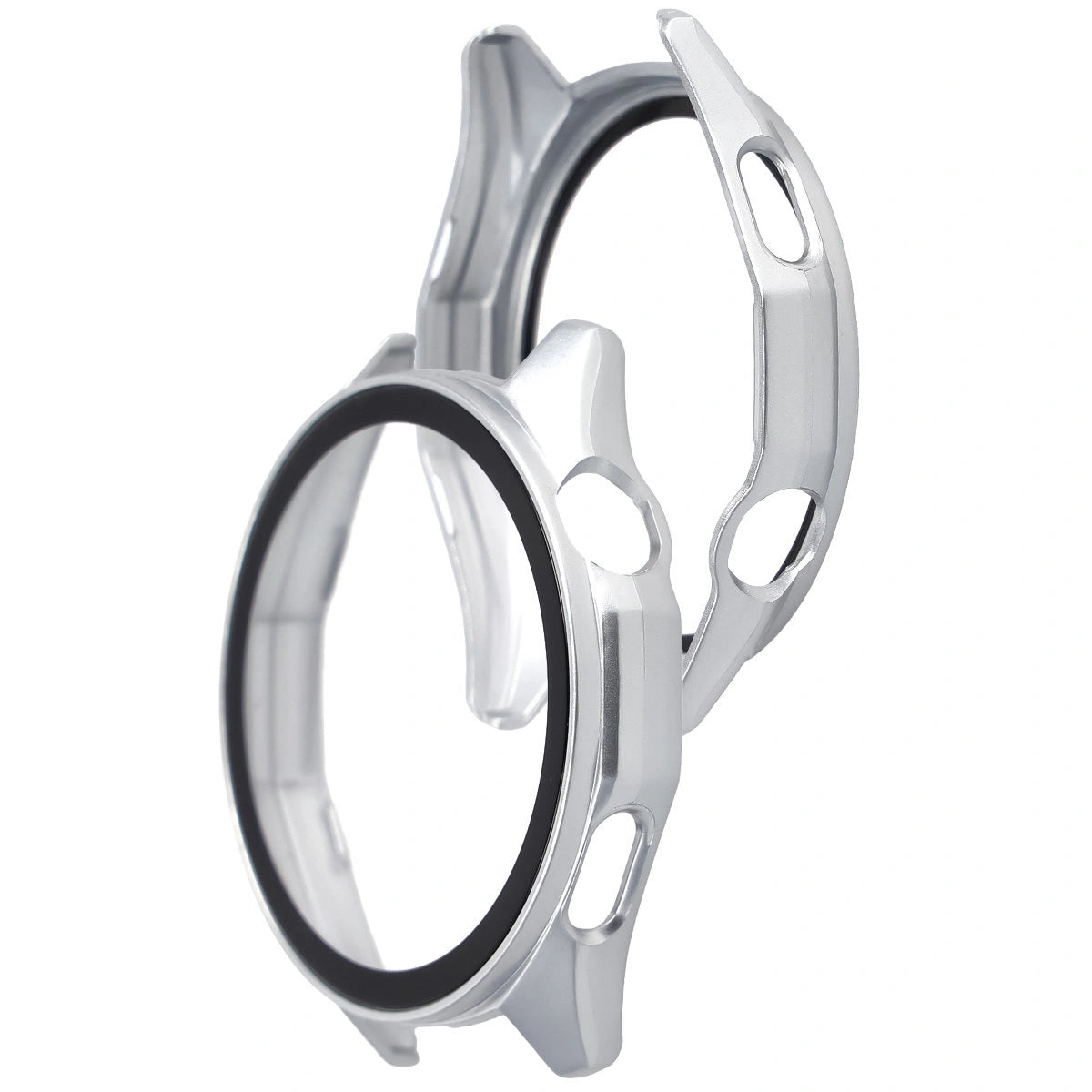 Schutzhülle mit Glas für Huawei Watch GT6 46 mm. Bizon Case Watch Adamo, Matt Silber