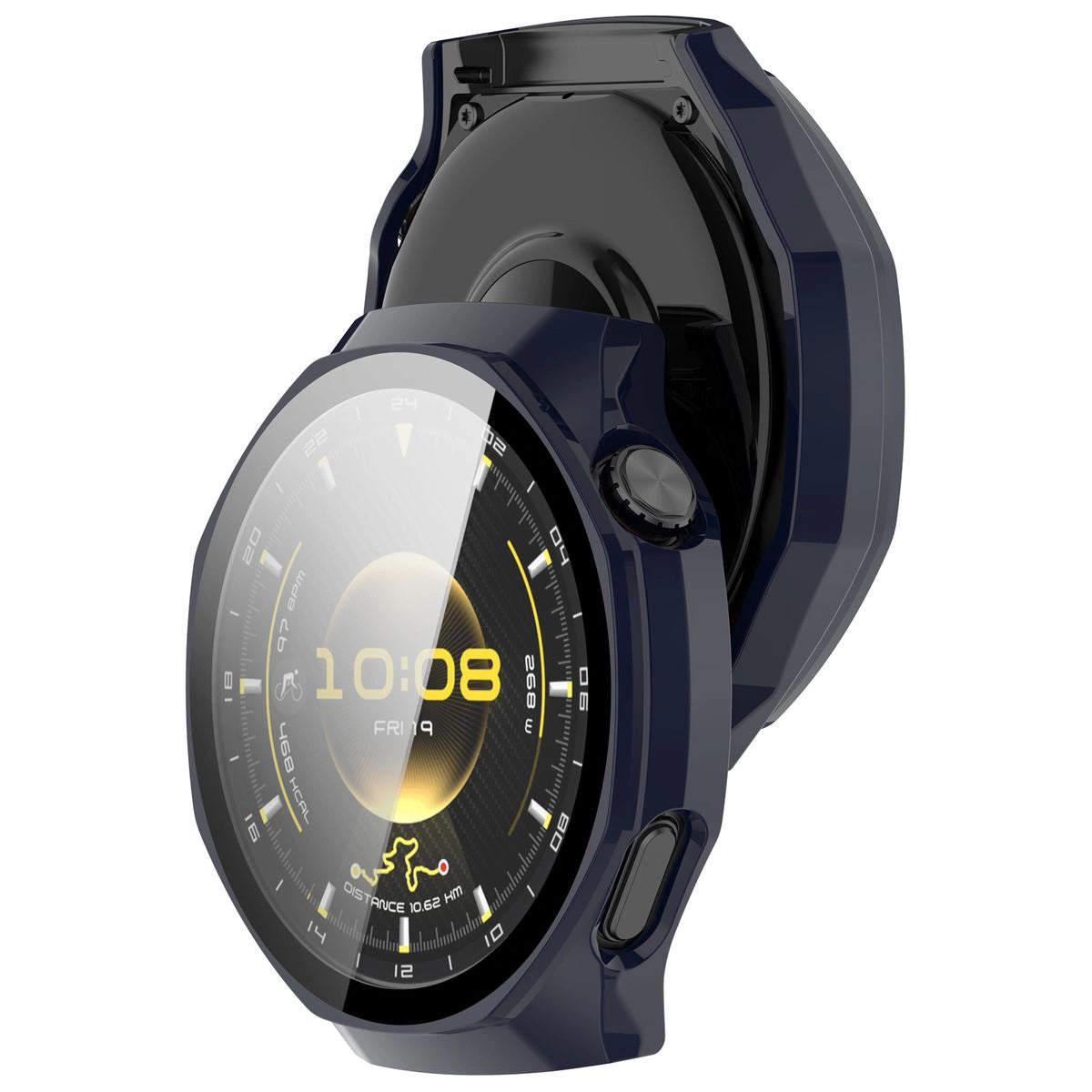 Schutzhülle mit Glas für Huawei Watch GT6 Pro 46 mm, Bizon Case Watch Adamo, Blau