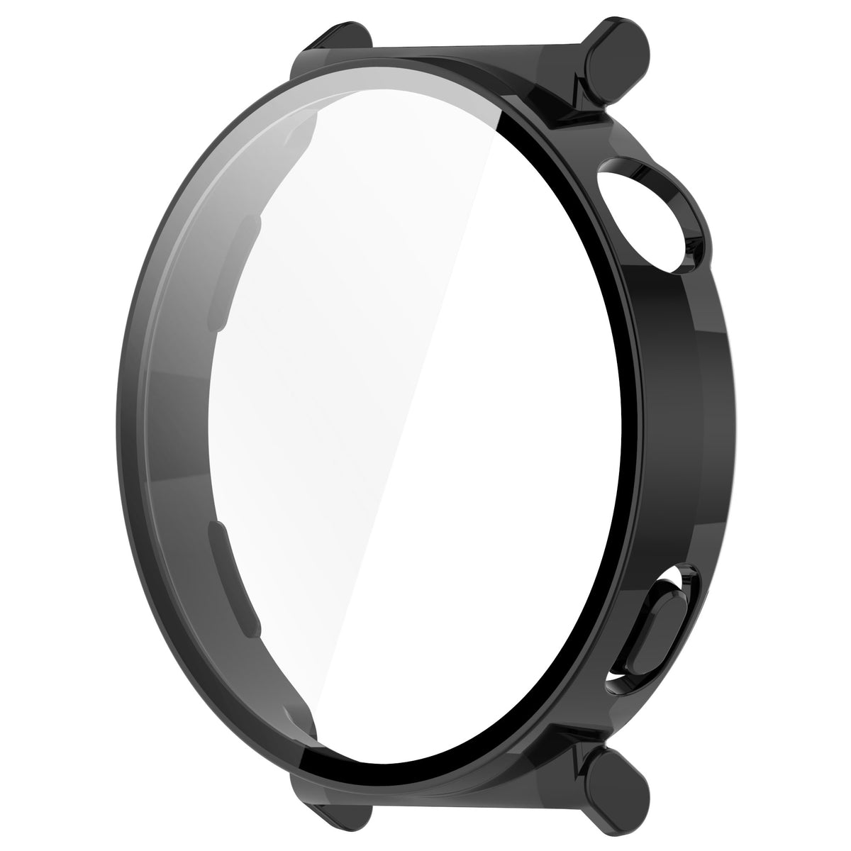 Schutzhülle mit Glas für Huawei Watch GT 5 41 mm, Bizon Case Watch Adamo, Schwarz