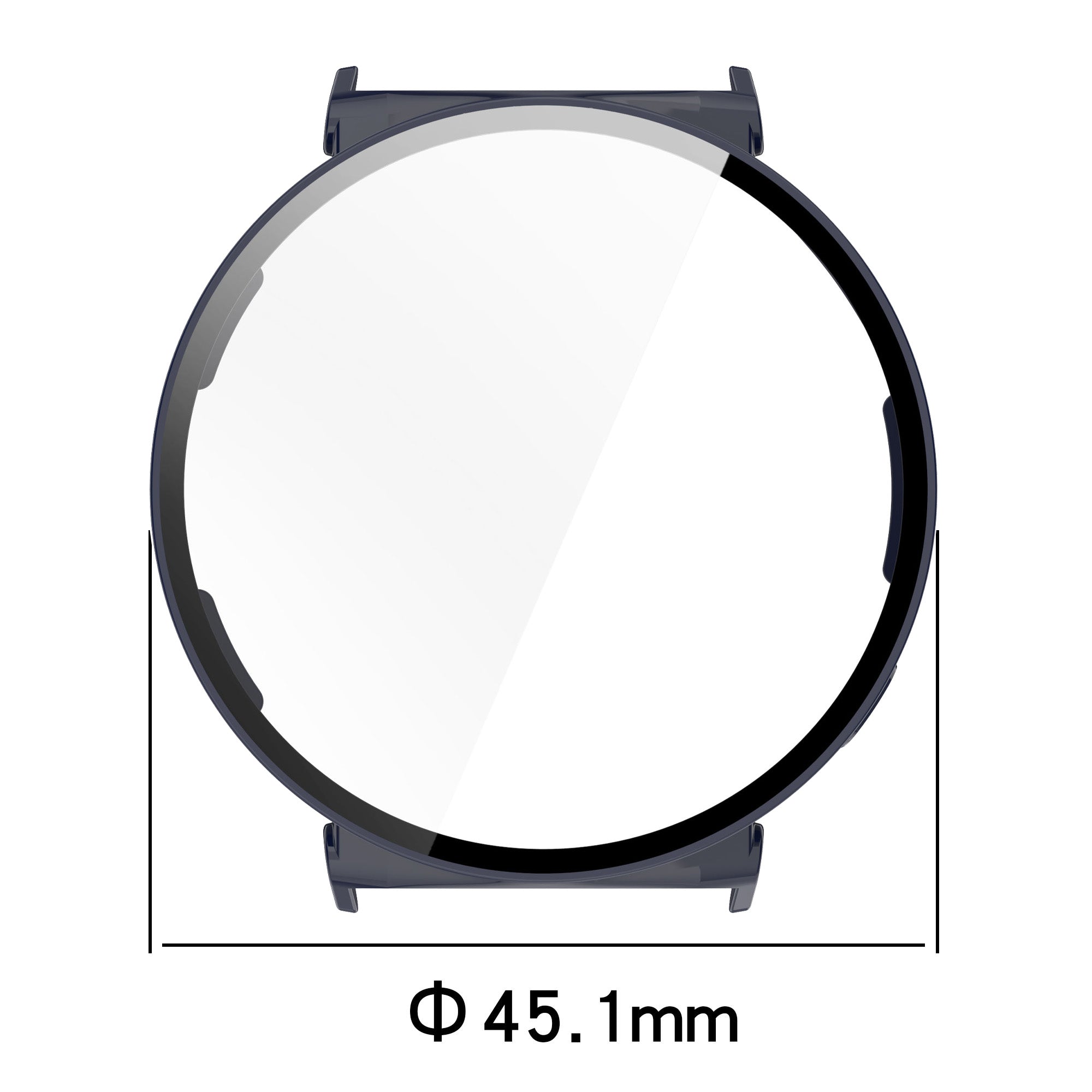 Schutzhülle mit Glas für Huawei Watch GT 5 41 mm, Bizon Case Watch Adamo, Blau