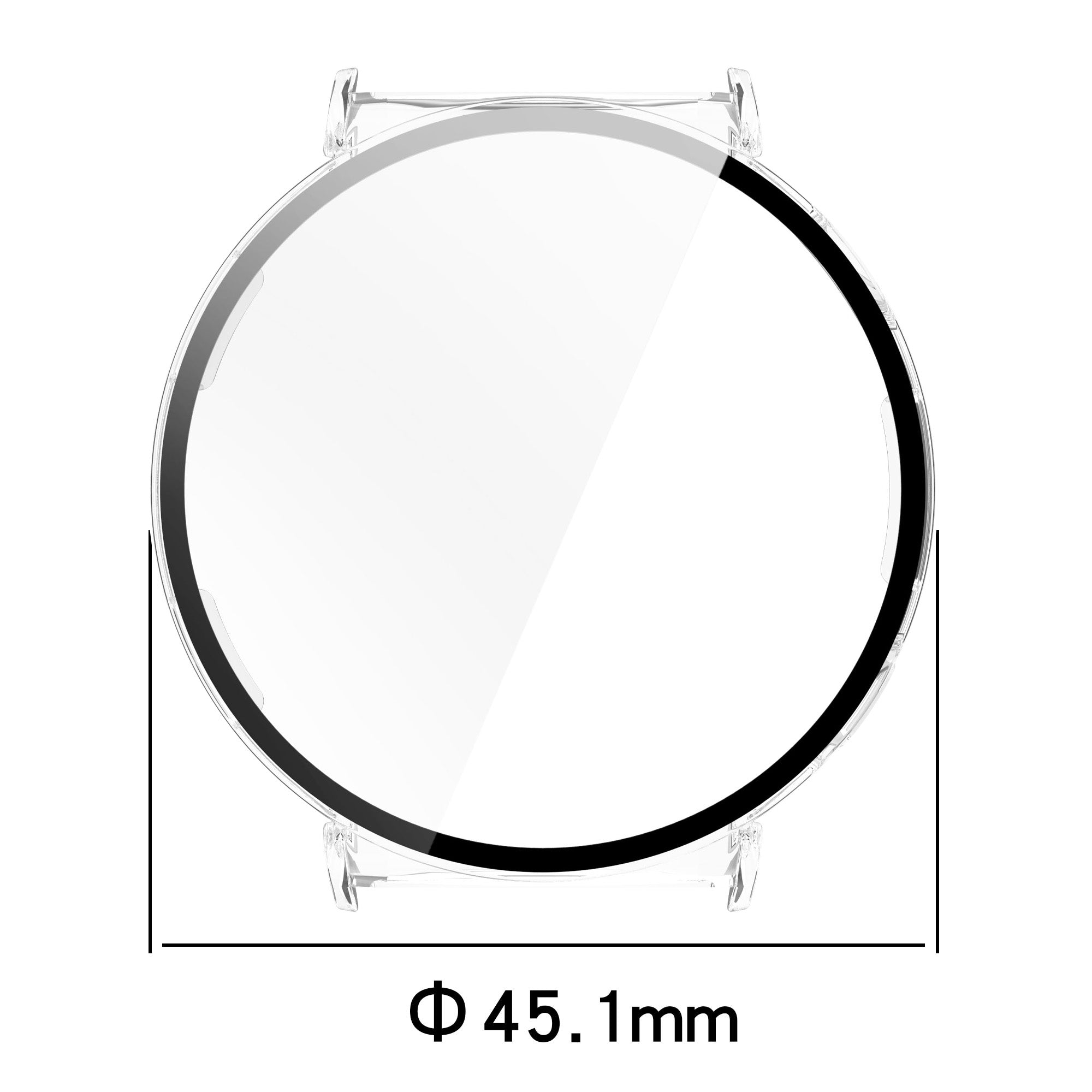 Schutzhülle mit Glas für Huawei Watch GT 5 41 mm, Bizon Case Watch Adamo, Transparent
