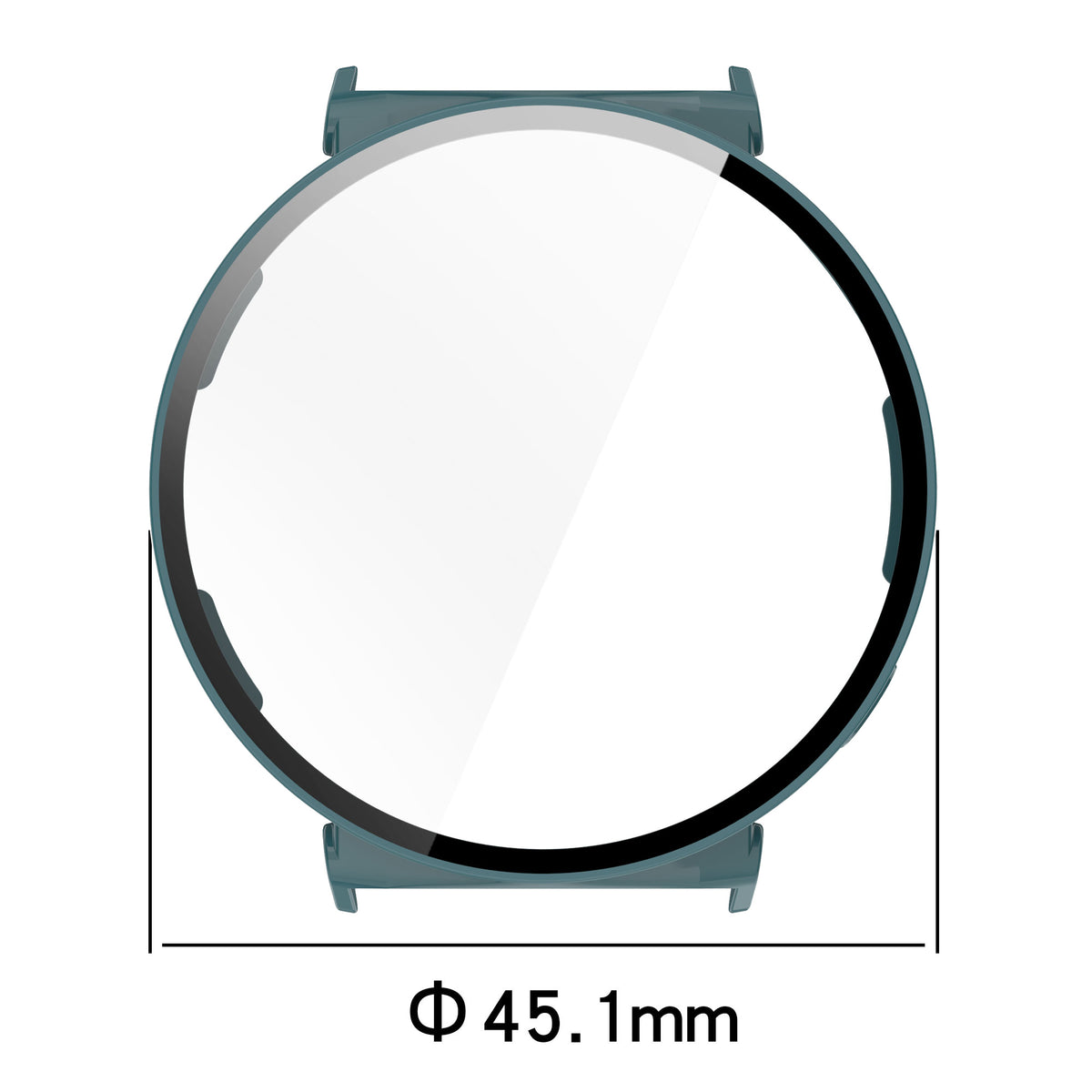 Schutzhülle mit Glas für Huawei Watch GT 5 41 mm, Bizon Case Watch Adamo, Grün