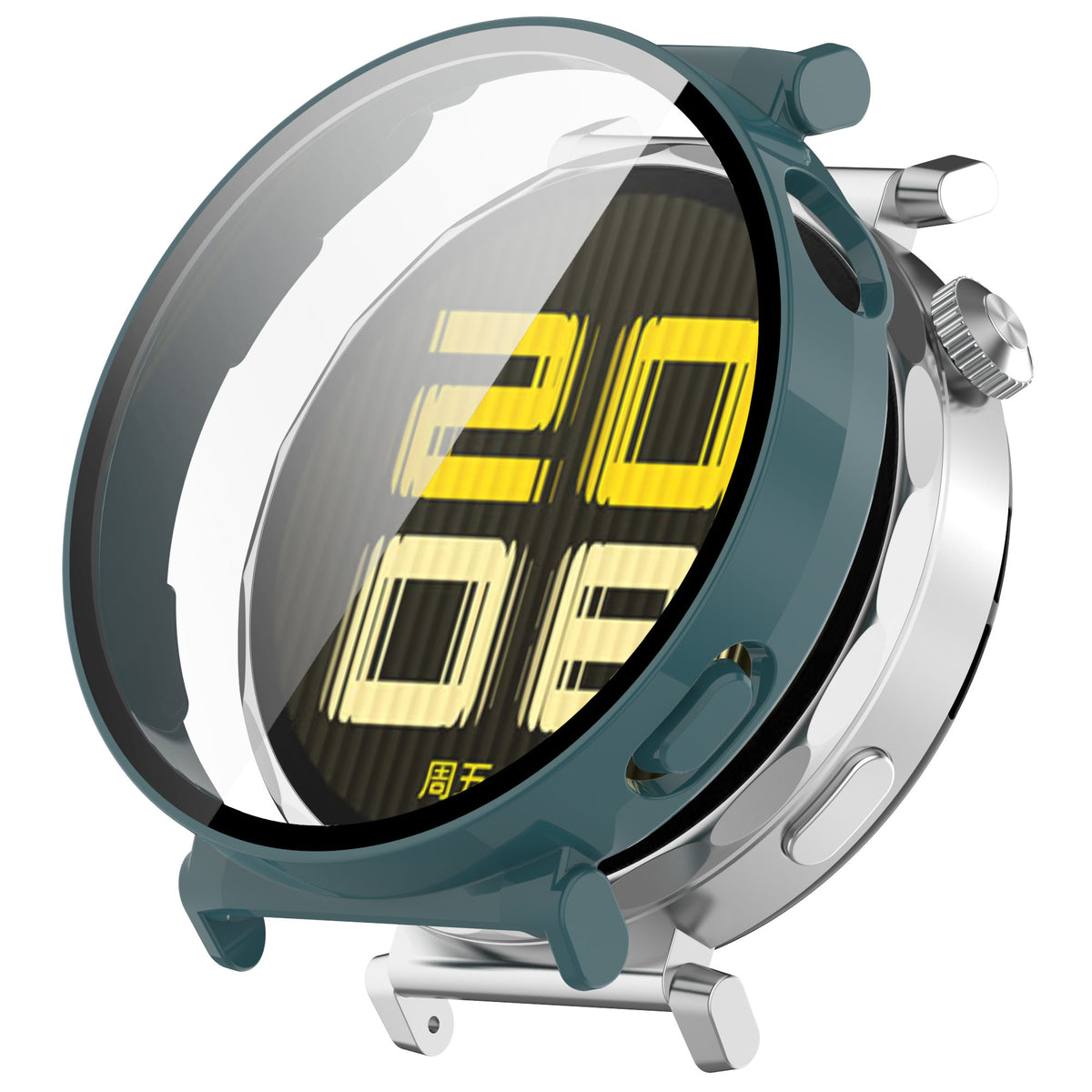 Schutzhülle mit Glas für Huawei Watch GT 5 41 mm, Bizon Case Watch Adamo, Grün