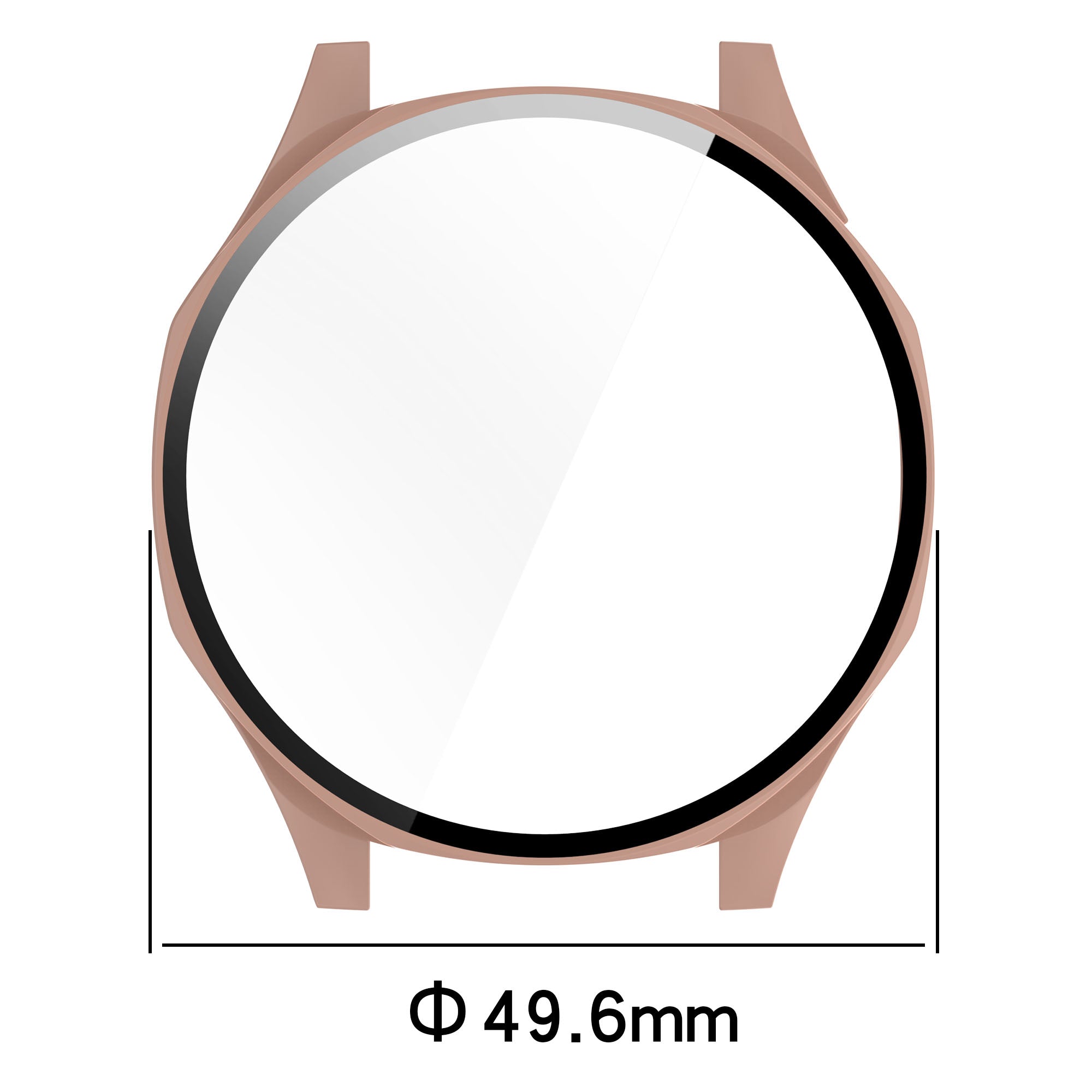 Schutzhülle mit Glas für Huawei Watch GT 5 46 mm, Bizon Case Watch Adamo, Rosa