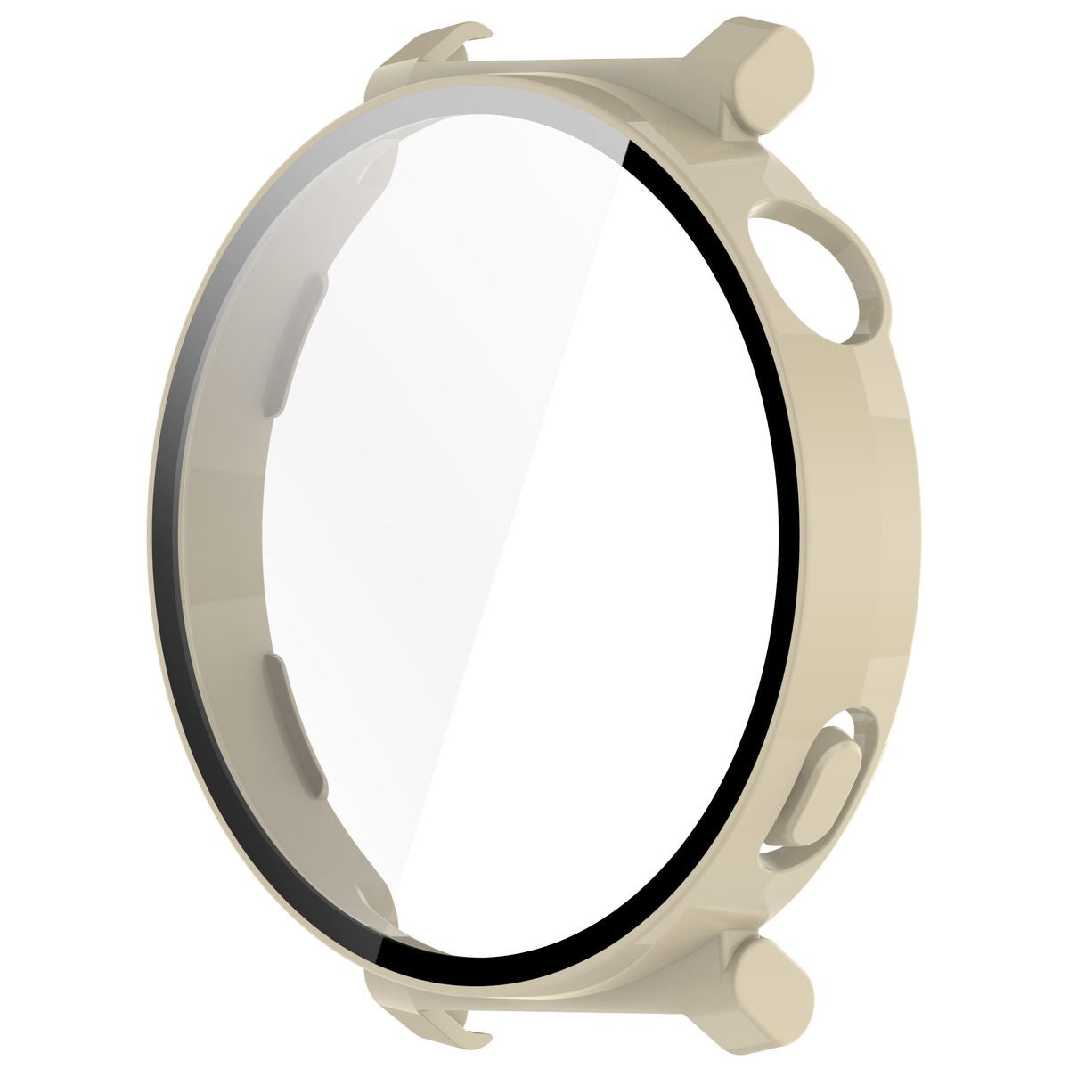 Schutzhülle mit Glas für Huawei Watch GT 5 Pro 42 mm, Bizon Case Watch Adamo, Beige