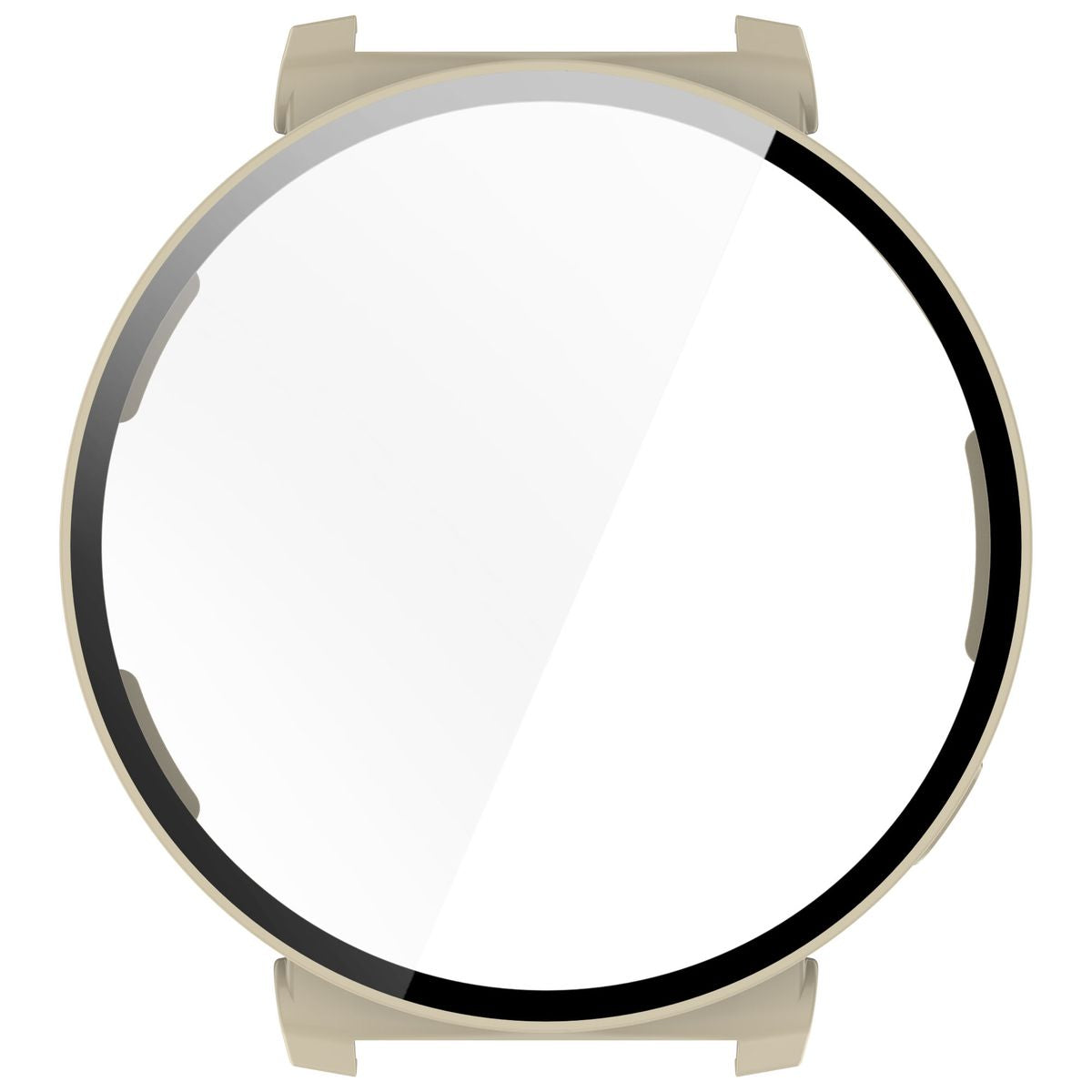Schutzhülle mit Glas für Huawei Watch GT 5 Pro 42 mm, Bizon Case Watch Adamo, Beige