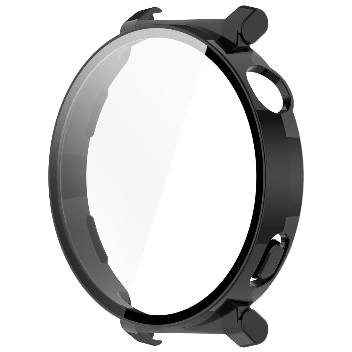 Schutzhülle mit Glas für Huawei Watch GT 5 Pro 42 mm, Bizon Case Watch Adamo, Schwarz