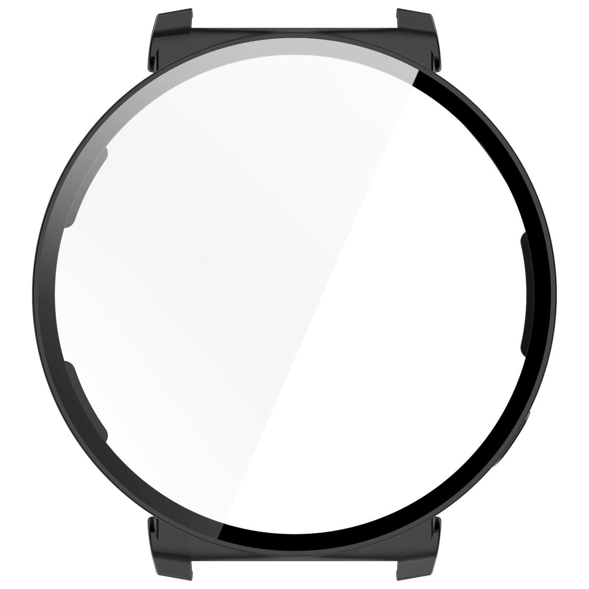 Schutzhülle mit Glas für Huawei Watch GT 5 Pro 42 mm, Bizon Case Watch Adamo, Schwarz