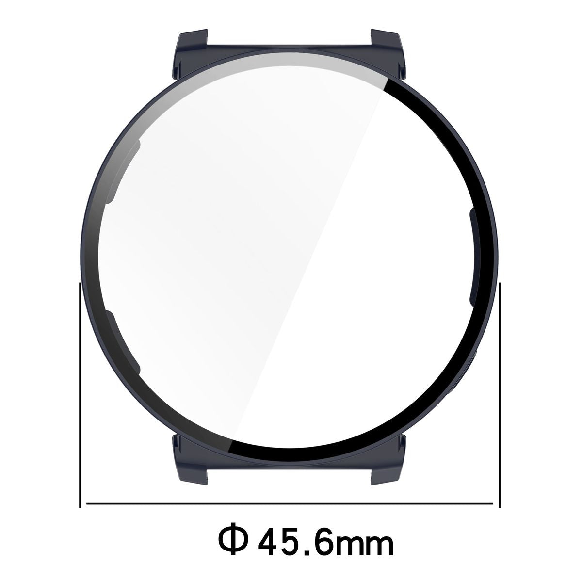 Schutzhülle mit Glas für Huawei Watch GT 5 Pro 42 mm, Bizon Case Watch Adamo, Blau