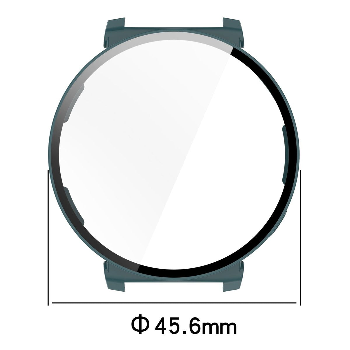 Schutzhülle mit Glas für Huawei Watch GT 5 Pro 42 mm, Bizon Case Watch Adamo, Grün