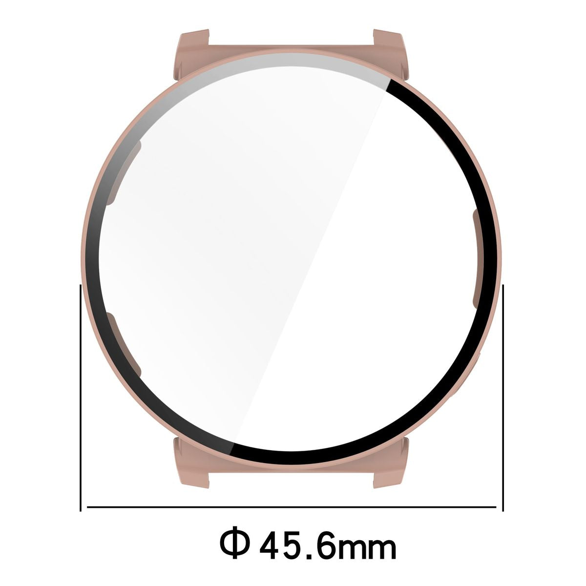 Schutzhülle mit Glas für Huawei Watch GT 5 Pro 42 mm, Bizon Case Watch Adamo, Rosa