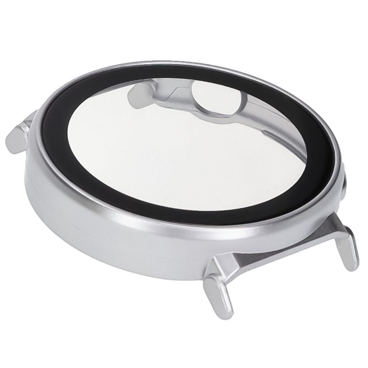 Schutzhülle mit Glas für Huawei Watch GT 5 Pro 42 mm, Bizon Case Watch Adamo, Satiniert Silbern