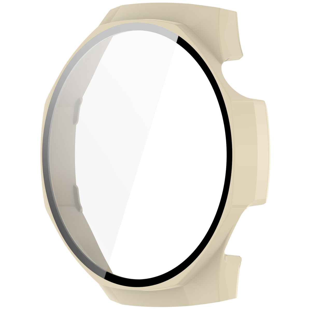 Schutzhülle mit Glas für Huawei Watch GT 5 Pro 46 mm, Bizon Case Watch Adamo, Beige