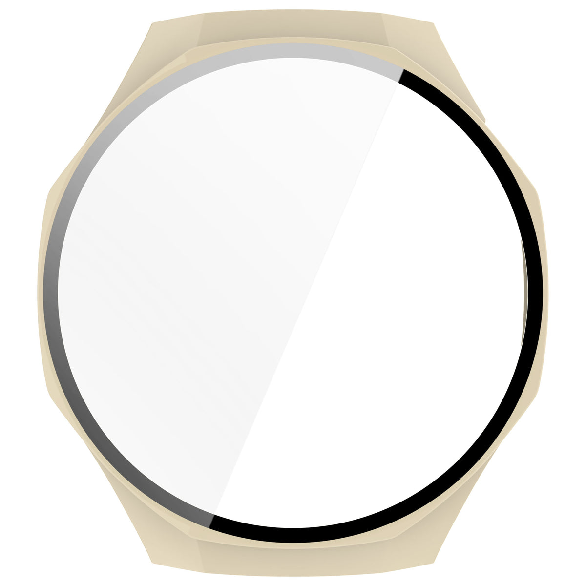 Schutzhülle mit Glas für Huawei Watch GT 5 Pro 46 mm, Bizon Case Watch Adamo, Beige