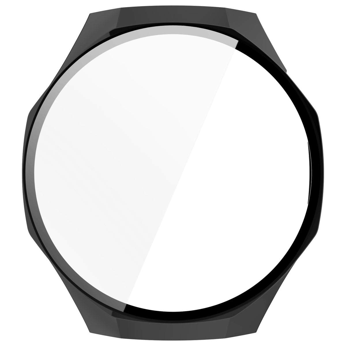 Schutzhülle mit Glas für Huawei Watch GT 5 Pro 46 mm, Bizon Case Watch Adamo, Schwarz