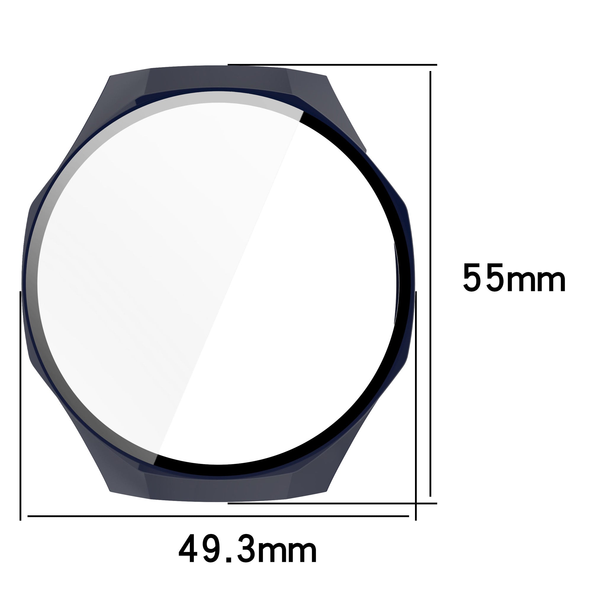Schutzhülle mit Glas für Huawei Watch GT 5 Pro 46 mm, Bizon Case Watch Adamo, Blau