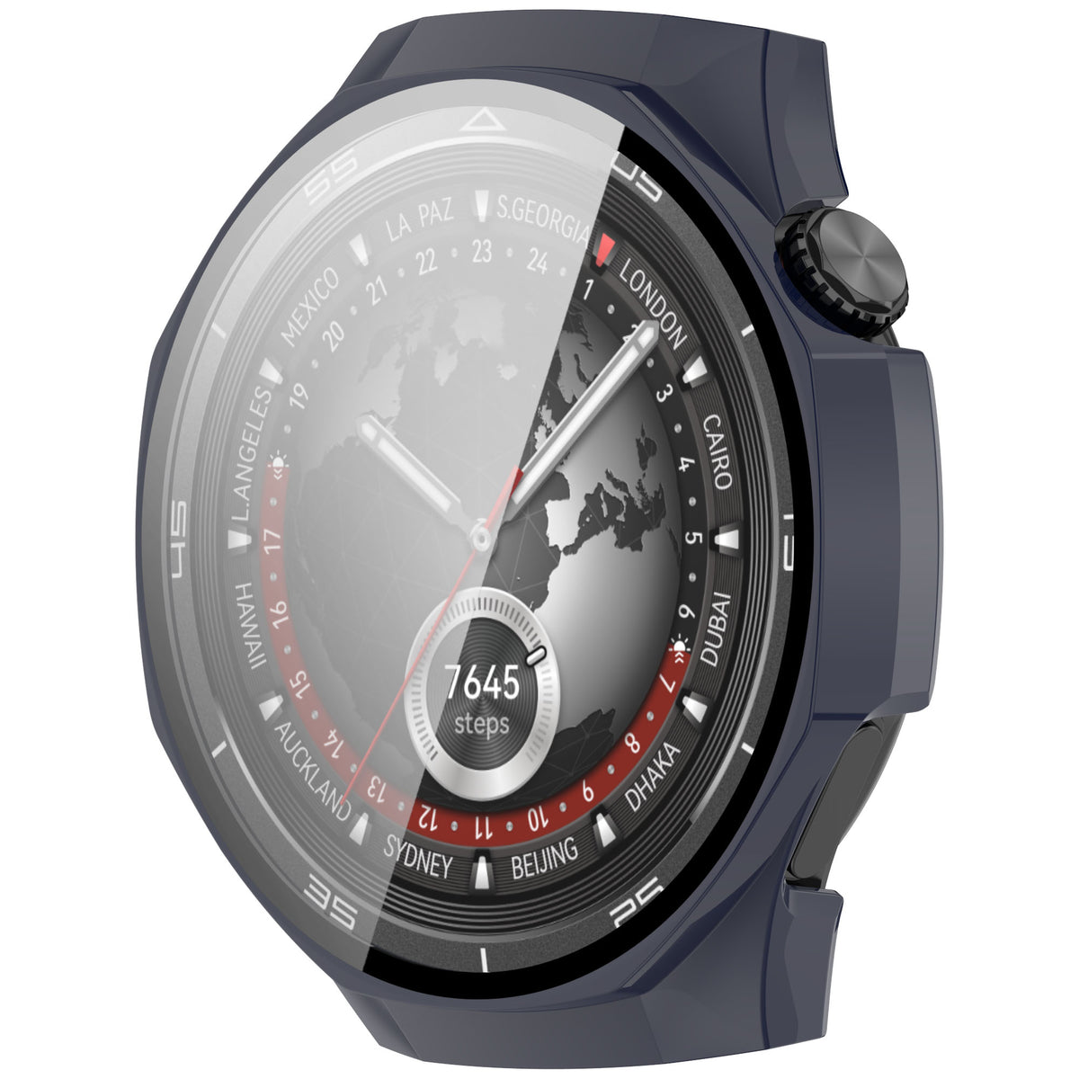 Schutzhülle mit Glas für Huawei Watch GT 5 Pro 46 mm, Bizon Case Watch Adamo, Blau
