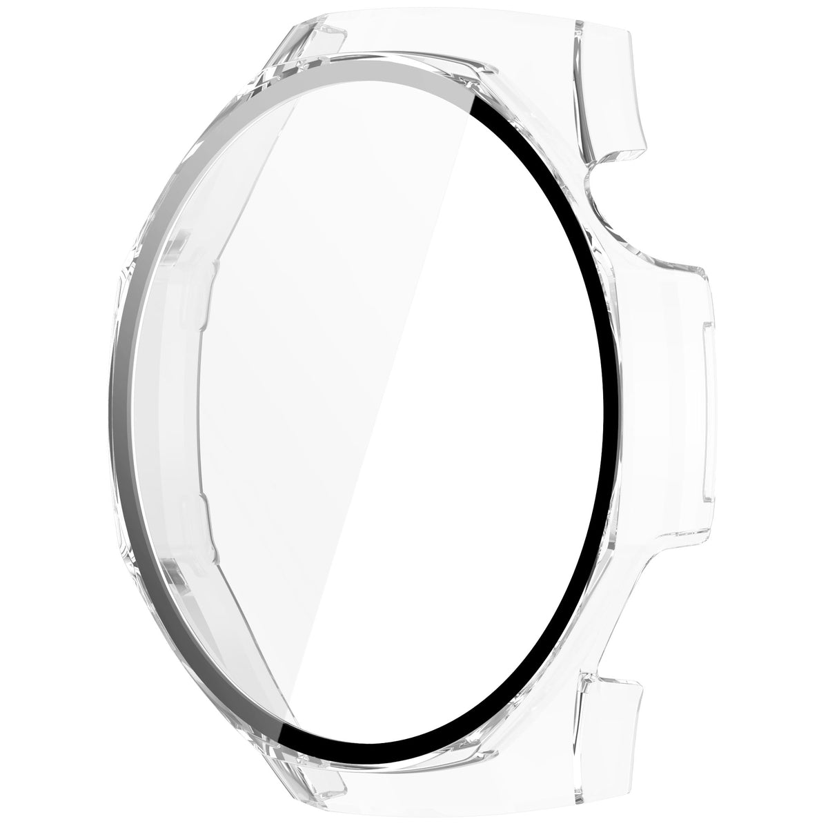 Schutzhülle mit Glas für Huawei Watch GT 5 Pro 46 mm, Bizon Case Watch Adamo, Transparent