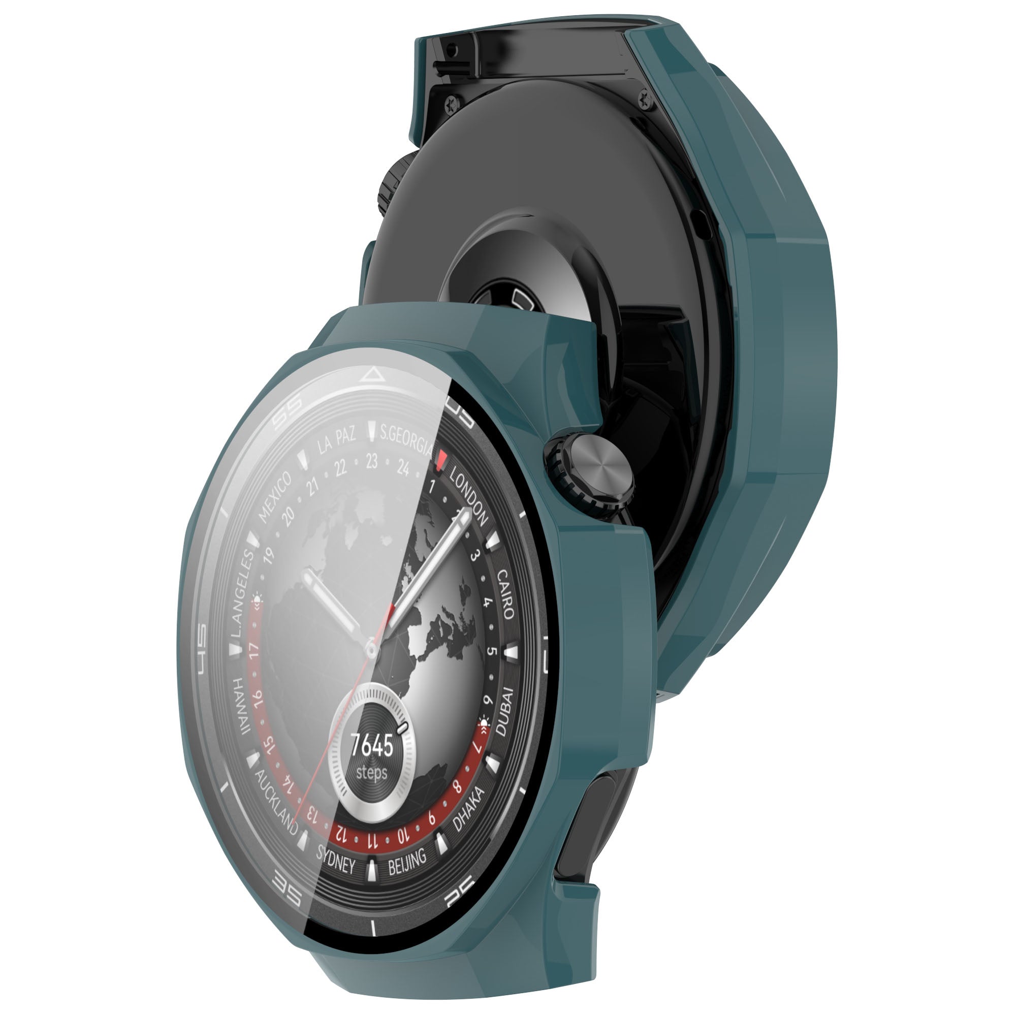 Schutzhülle mit Glas für Huawei Watch GT 5 Pro 46 mm, Bizon Case Watch Adamo, Grün