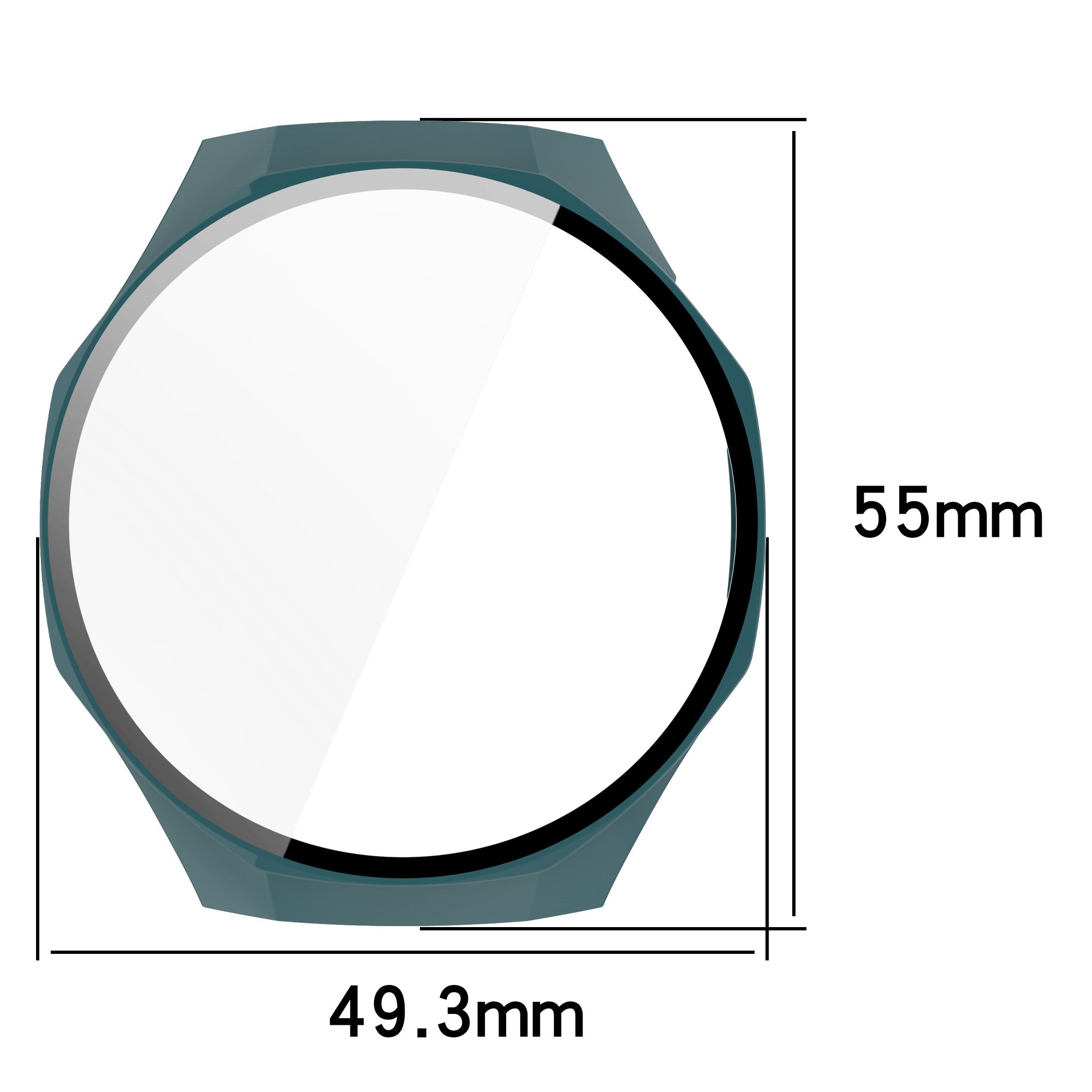 Schutzhülle mit Glas für Huawei Watch GT 5 Pro 46 mm, Bizon Case Watch Adamo, Grün