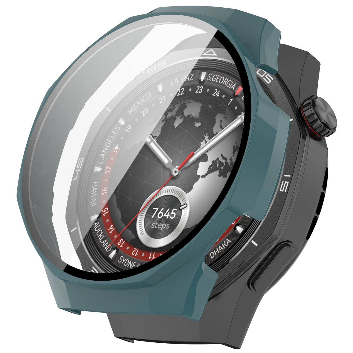 Schutzhülle mit Glas für Huawei Watch GT 5 Pro 46 mm, Bizon Case Watch Adamo, Grün
