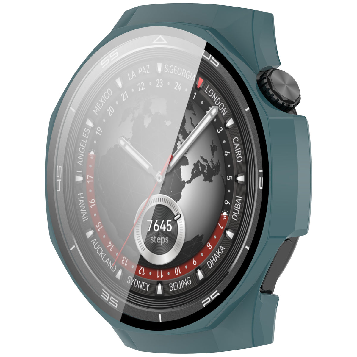 Schutzhülle mit Glas für Huawei Watch GT 5 Pro 46 mm, Bizon Case Watch Adamo, Grün