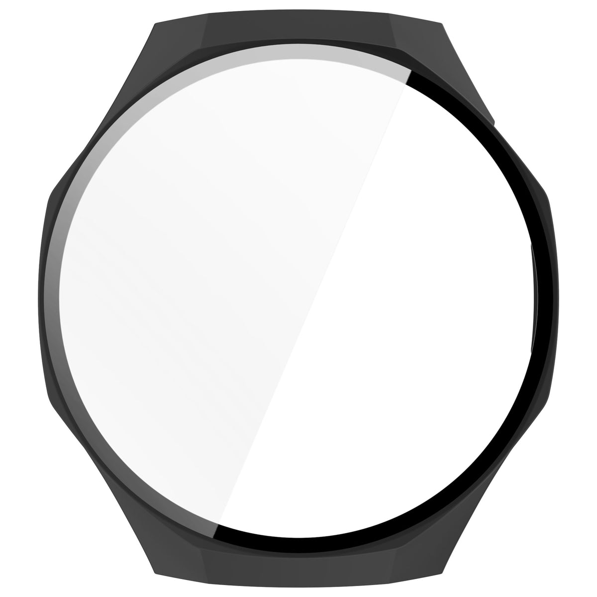 Schutzhülle mit Glas für Huawei Watch GT 5 Pro 46 mm, Bizon Case Watch Adamo, Mattes Schwarz