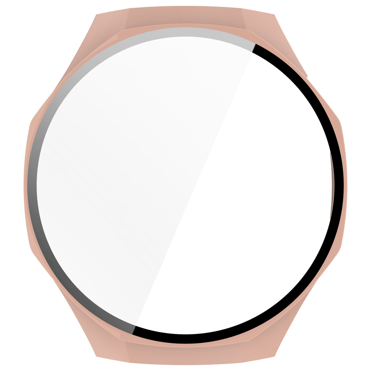 Schutzhülle mit Glas für Huawei Watch GT 5 Pro 46 mm, Bizon Case Watch Adamo, Rosa