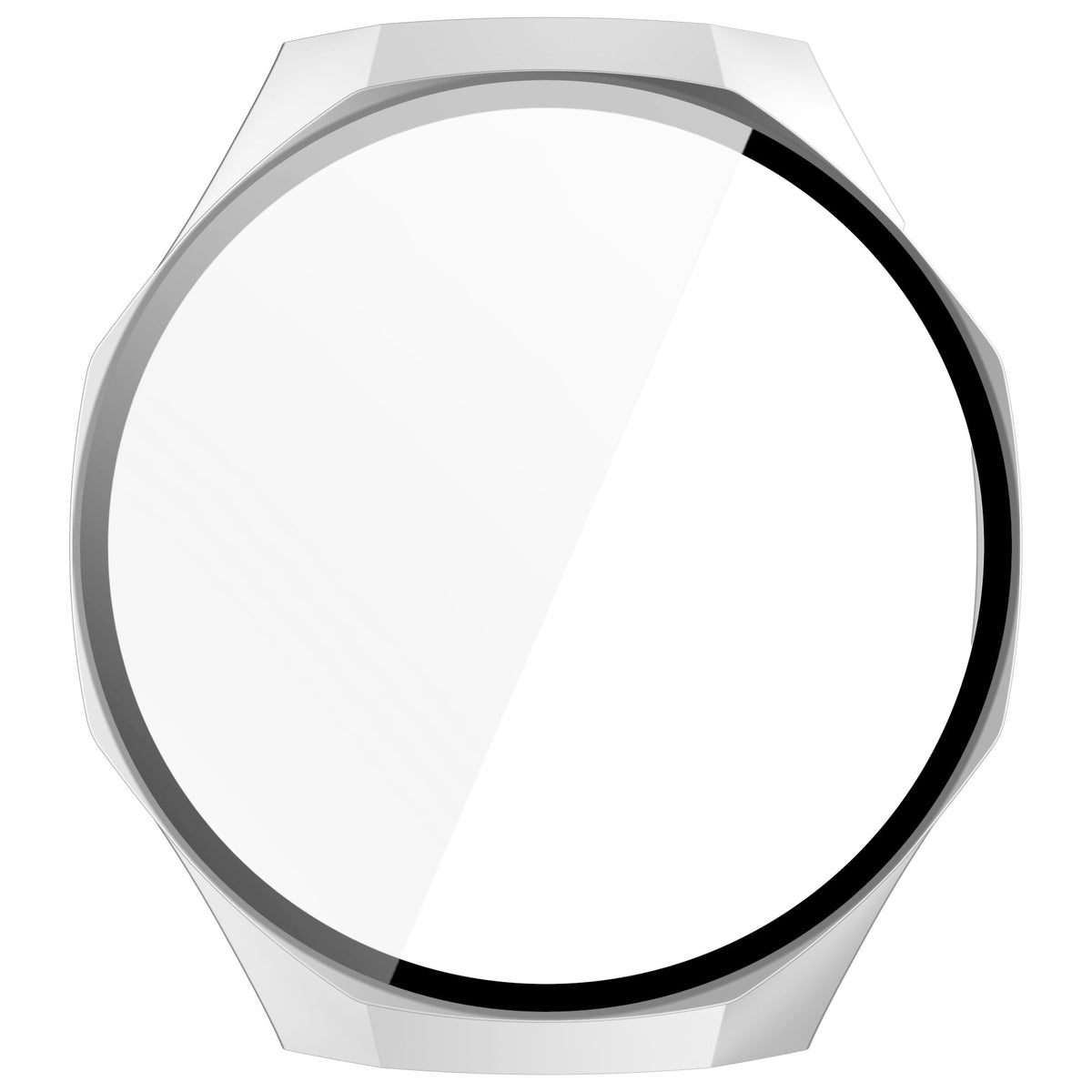 Schutzhülle mit Glas für Huawei Watch GT 5 Pro 46 mm, Bizon Case Watch Adamo, Satin Silber