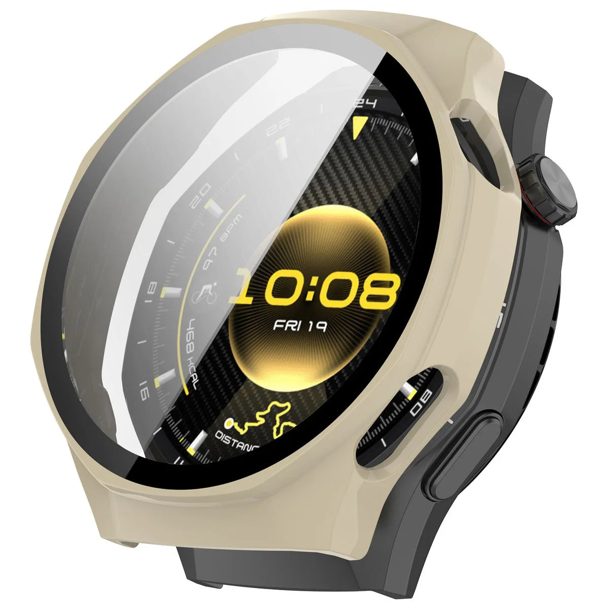 Schutzhülle mit Glas für Huawei Watch GT 7 Pro 46 mm, Bizon Case Watch Adamo, Beige (4/8)