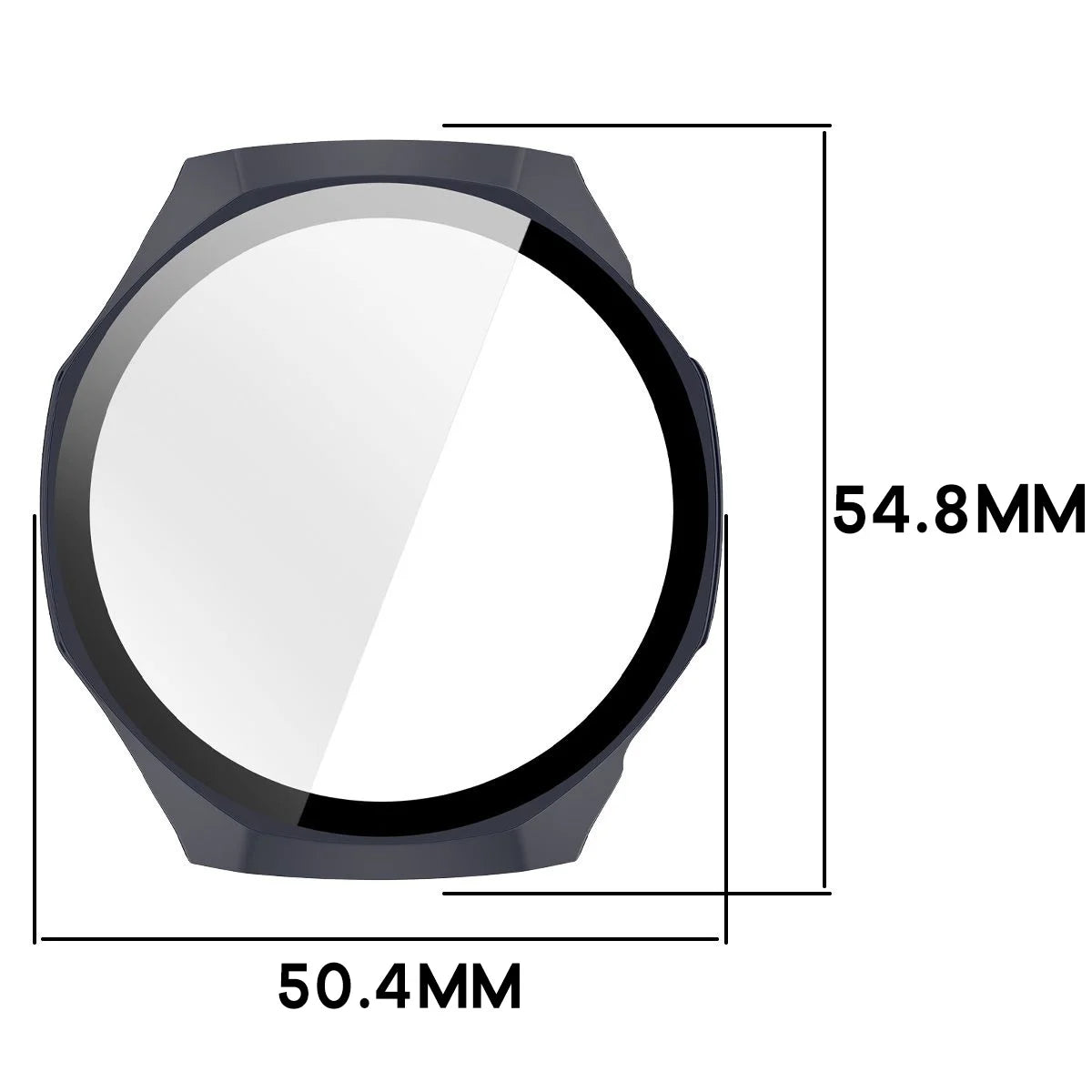 Schutzhülle mit Glas für Huawei Watch GT 7 Pro 46 mm, Bizon Case Watch Adamo, Blau (2/8)