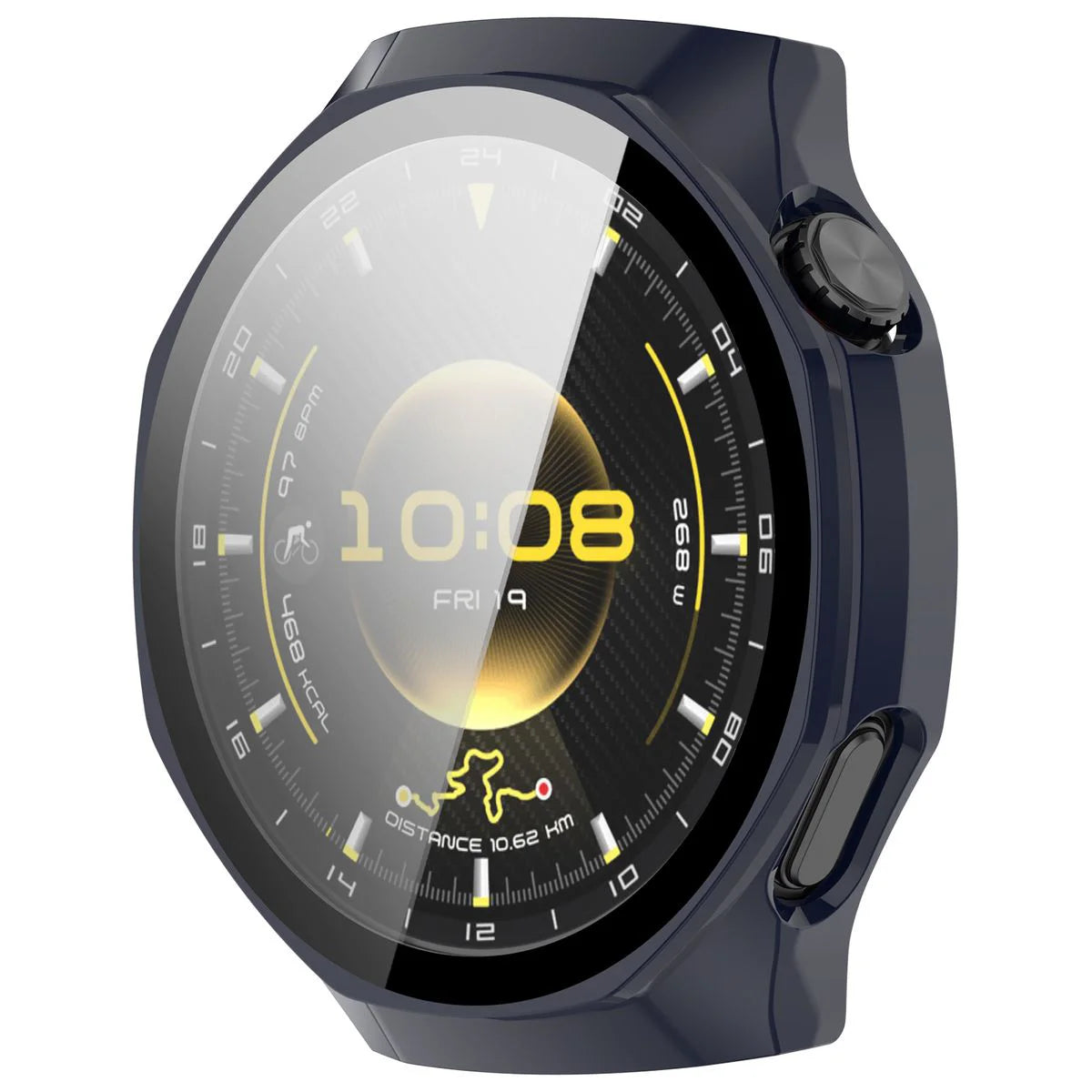 Schutzhülle mit Glas für Huawei Watch GT 7 Pro 46 mm, Bizon Case Watch Adamo, Blau (5/8)