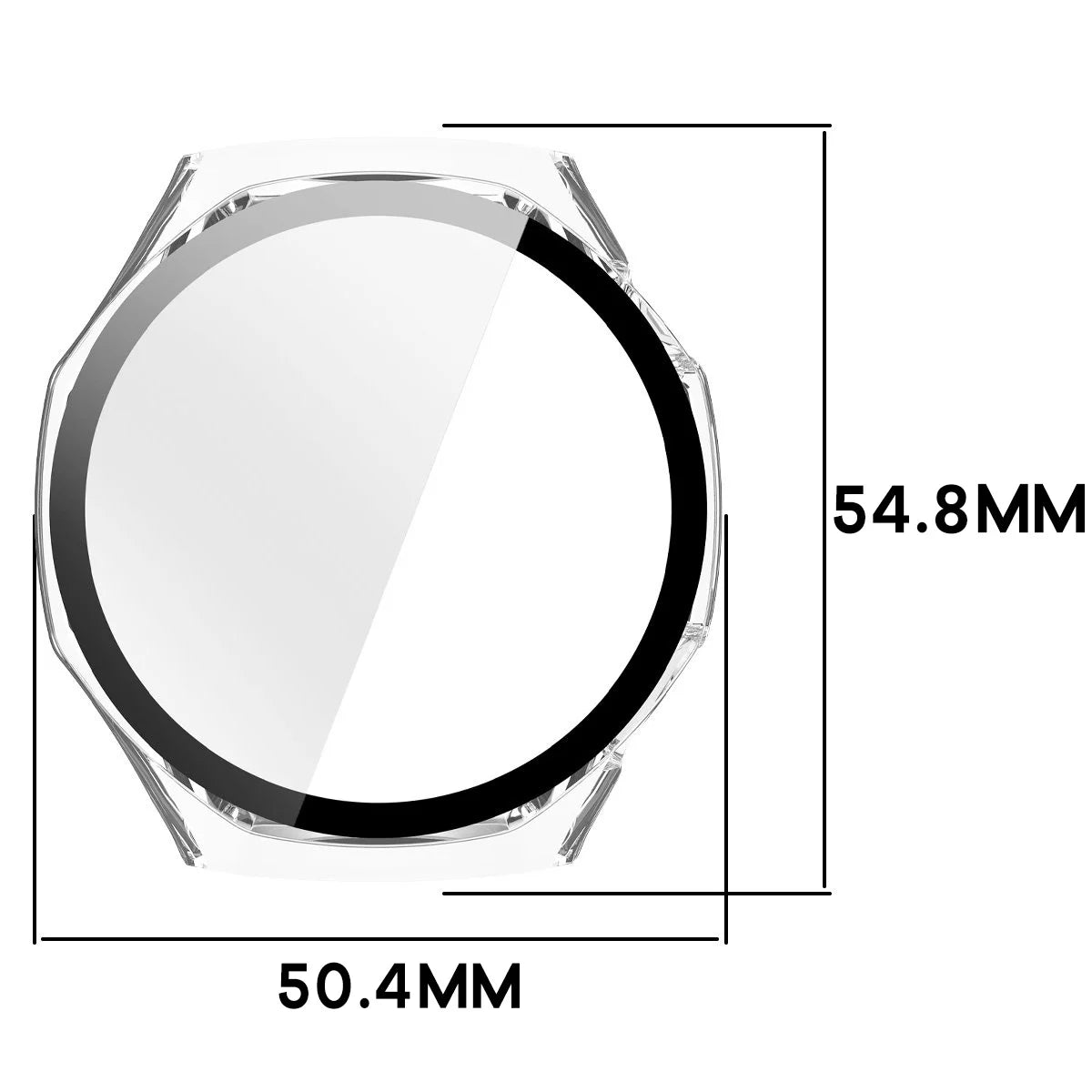Schutzhülle mit Glas für Huawei Watch GT 7 Pro 46 mm, Bizon Case Watch Adamo, Transparent (2/8)