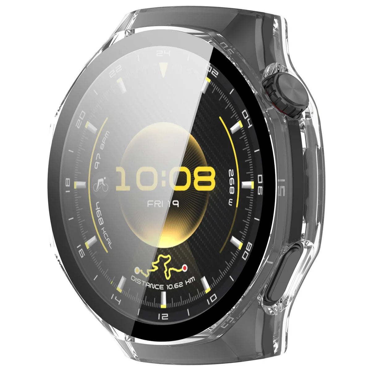 Schutzhülle mit Glas für Huawei Watch GT 7 Pro 46 mm, Bizon Case Watch Adamo, Transparent (5/8)