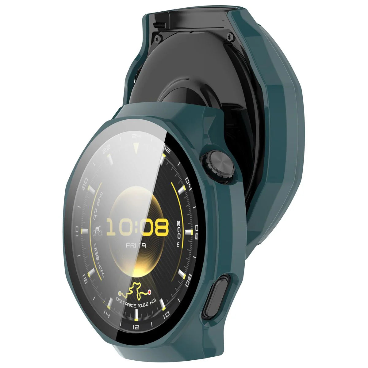 Schutzhülle mit Glas für Huawei Watch GT 7 Pro 46 mm, Bizon Case Watch Adamo, Grün (1/8)